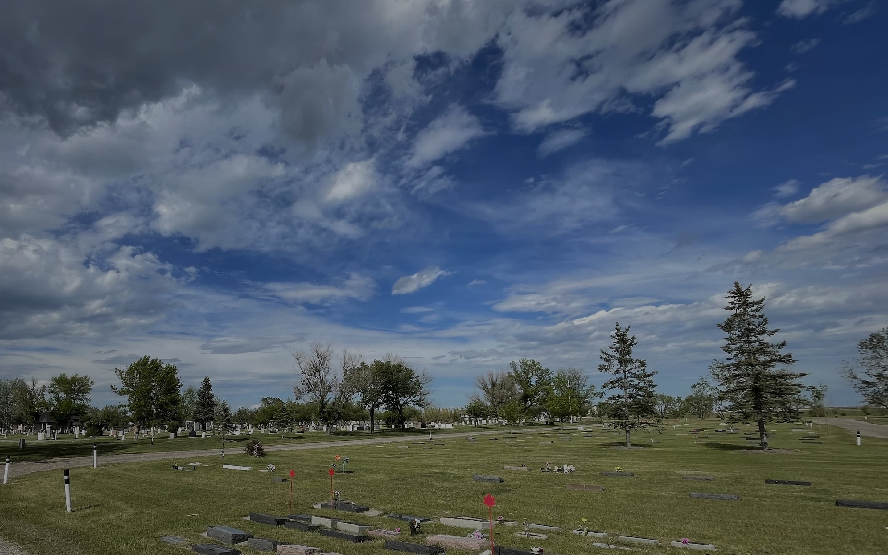 Photo with a view of Claresholm Cemetery