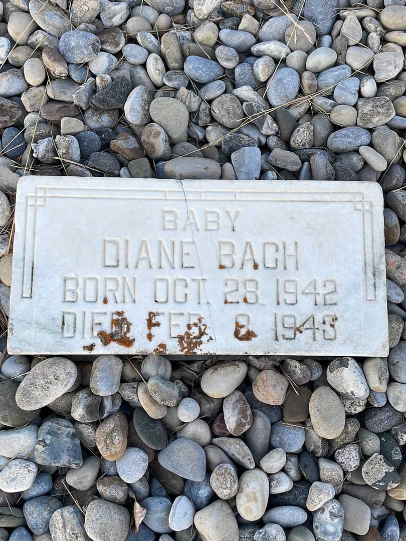 Diane Bach's grave. Photo 1