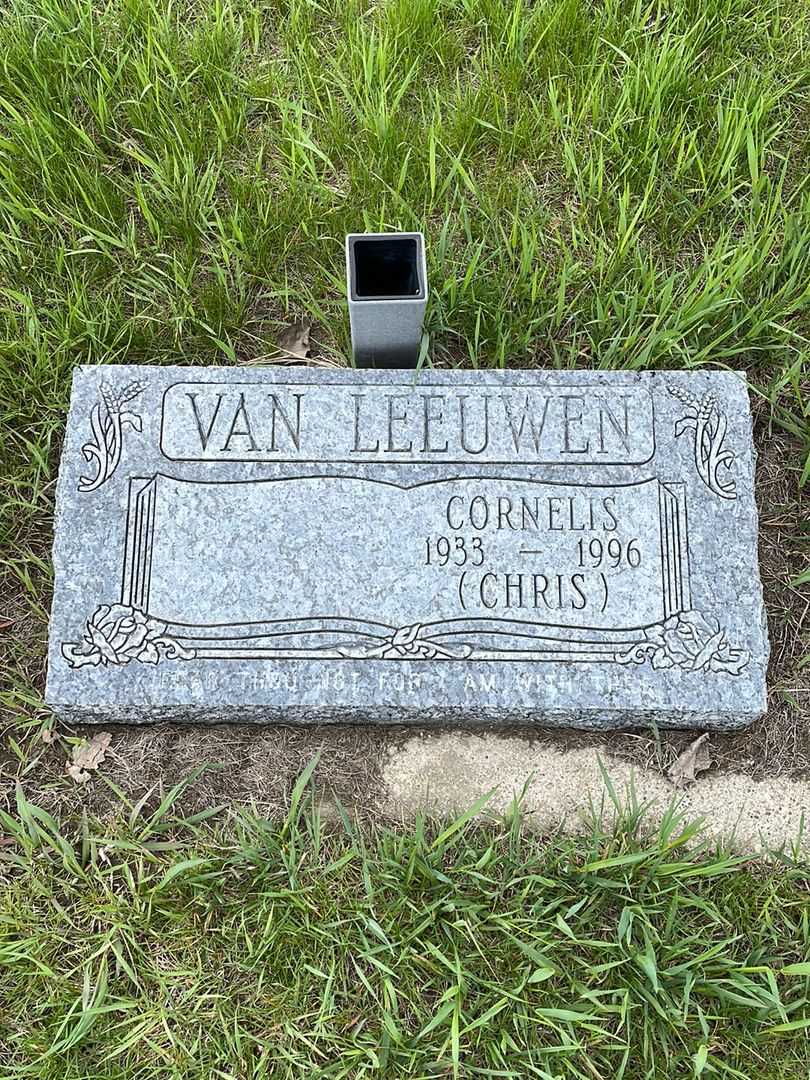 Cornelis "Chris" Van Leeuwen's grave. Photo 1