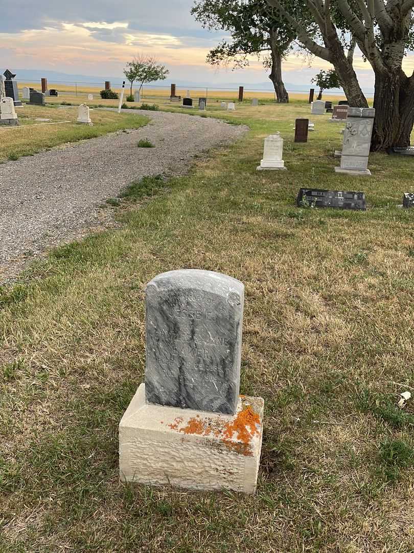 Jesse E. Baker's grave. Photo 2