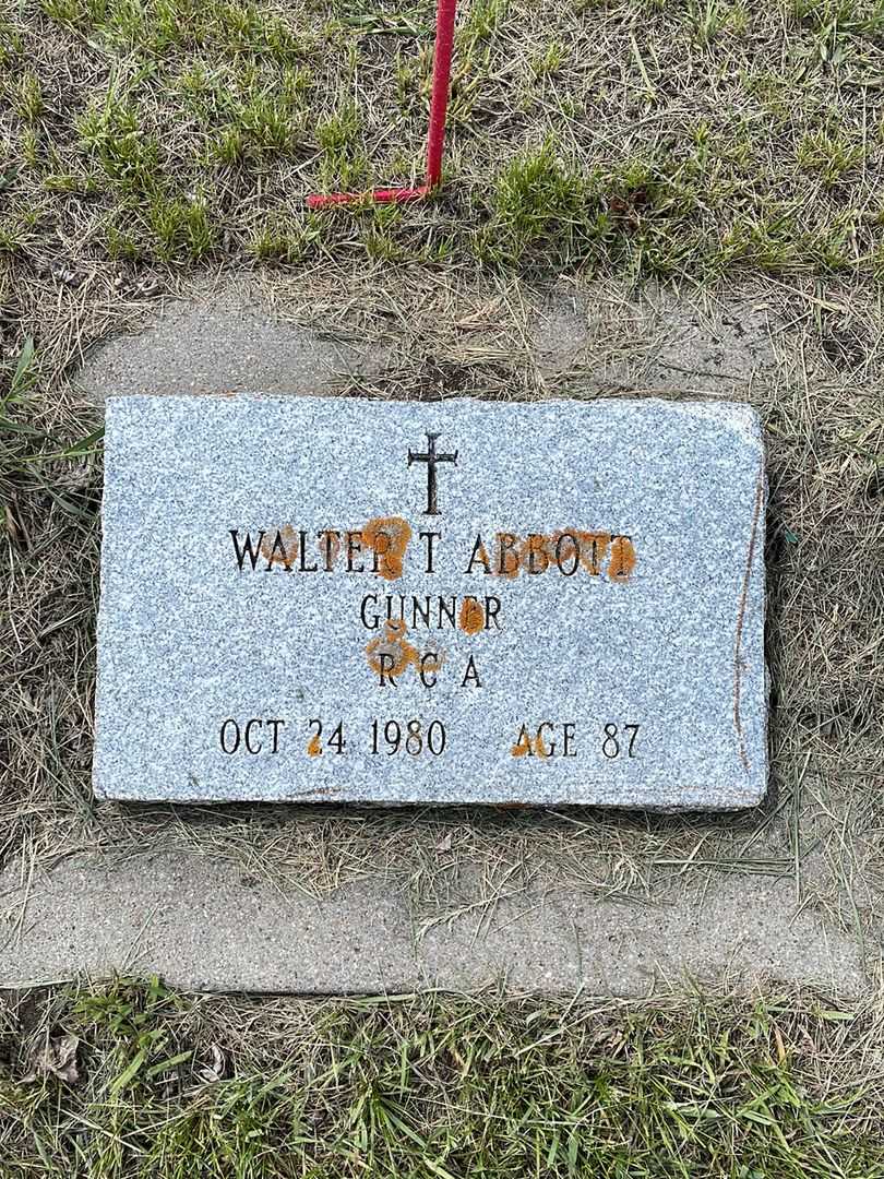 Walter Thomas Abbott's grave. Photo 1
