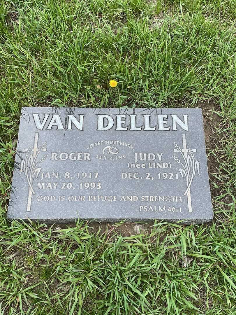 Roger Van Dellen's grave. Photo 1