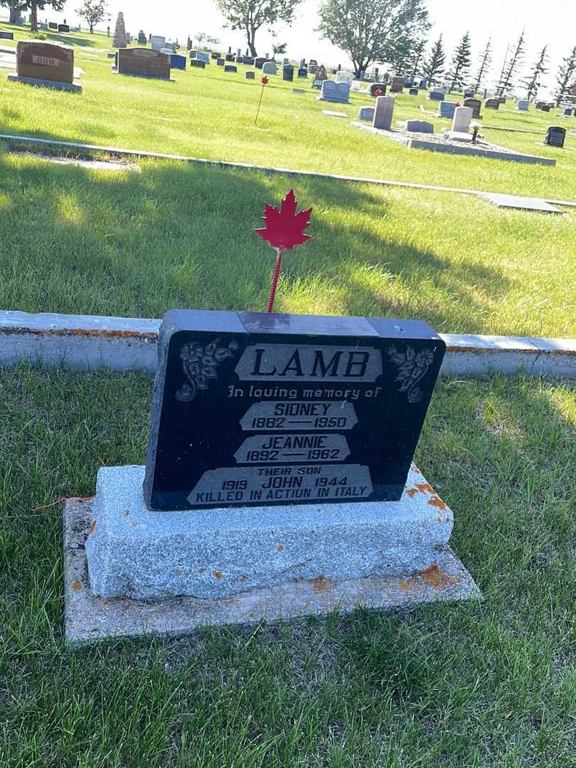 Sidney Lamb's grave. Photo 2