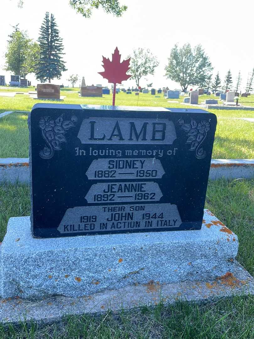 Sidney Lamb's grave. Photo 1