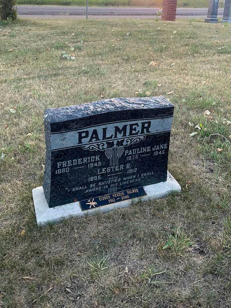 Eldred Merton Palmer's grave. Photo 2