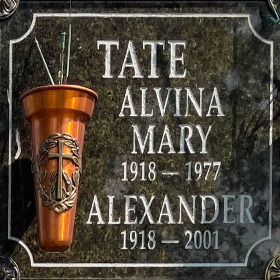 Alvina Mary Tate's grave