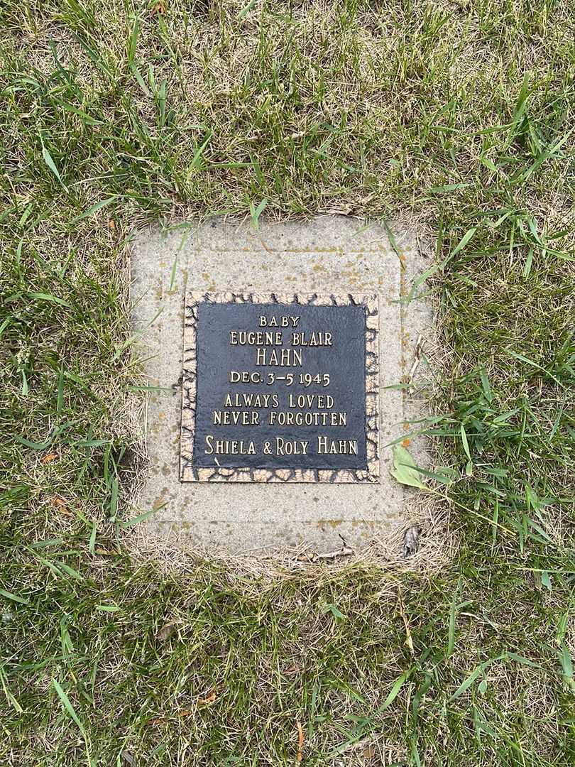 Eugene Blair Hahn's grave. Photo 1