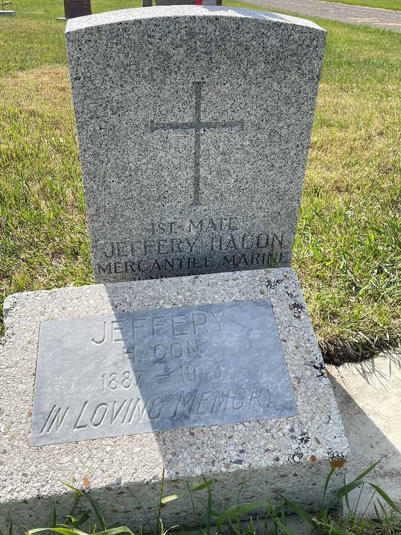 Jeffery Hacon's grave. Photo 1