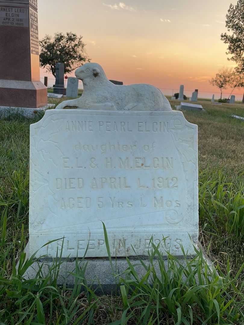 Annie Pearl Elgin's grave. Photo 1