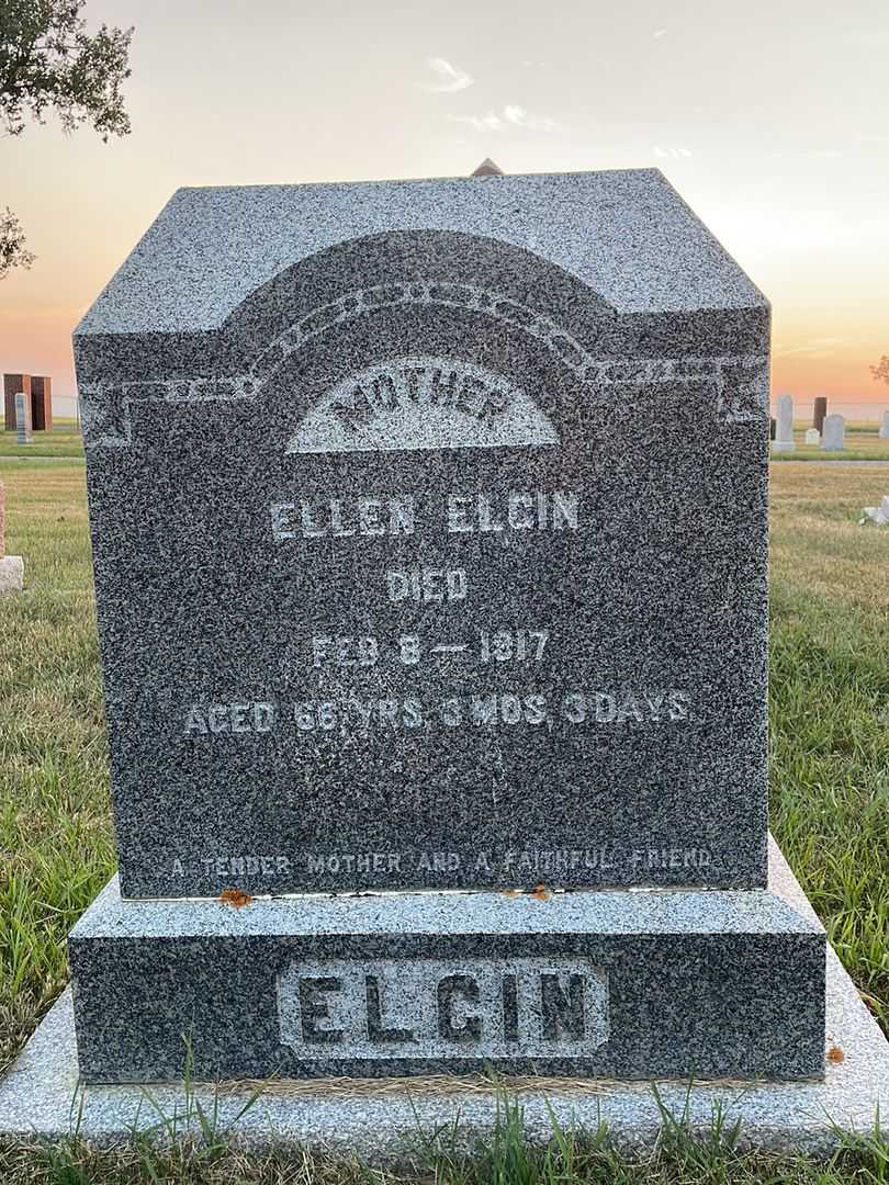 Ellen Elgin's grave. Photo 1