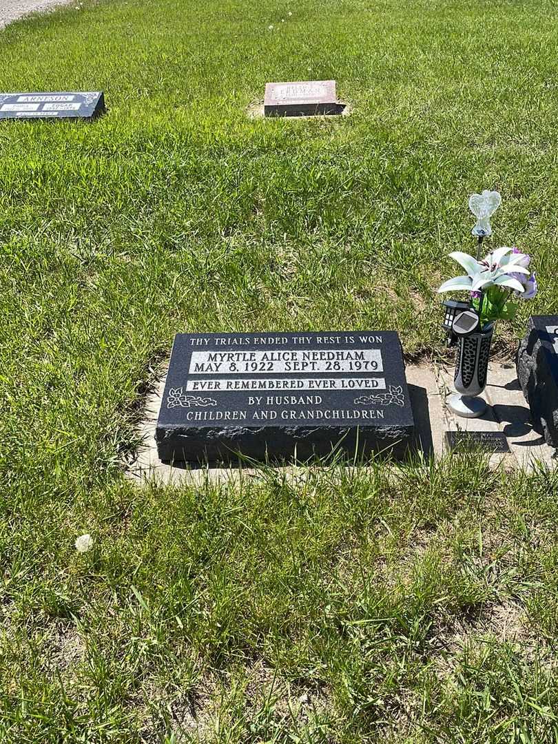 Myrtle Alice Needham's grave. Photo 2