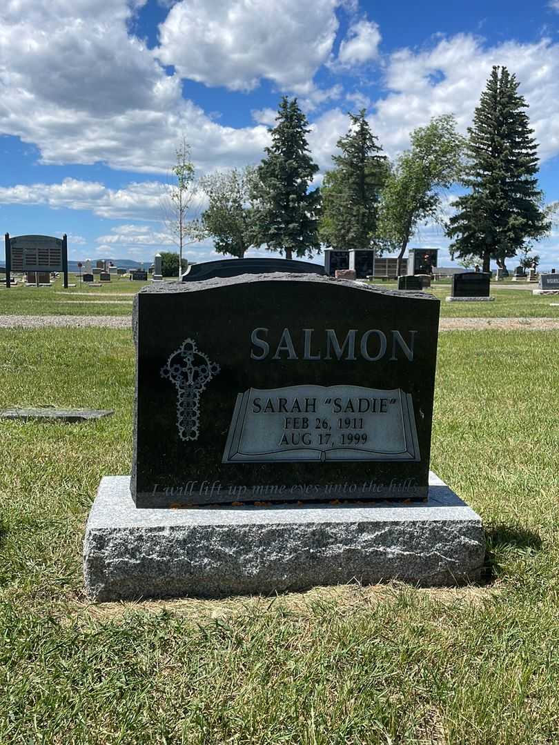 Sarah Sunshine "Sadie" Salmon's grave. Photo 1