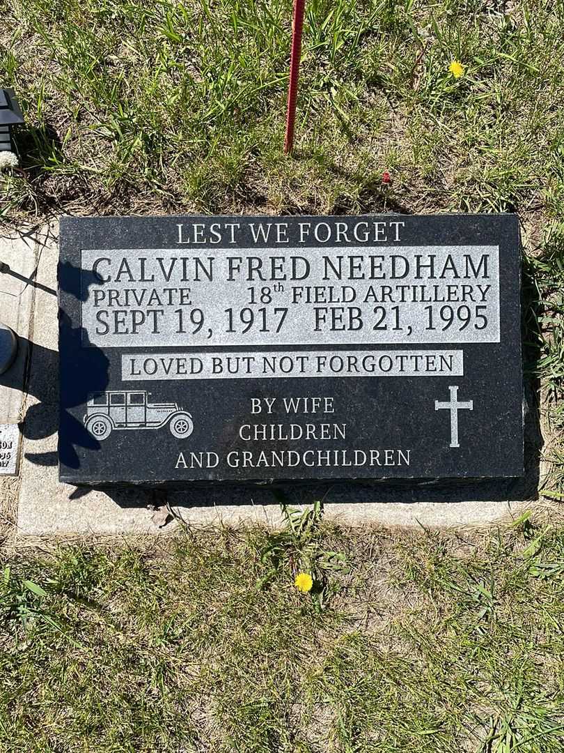 Calvin Frederick "Fred" Needham's grave. Photo 1