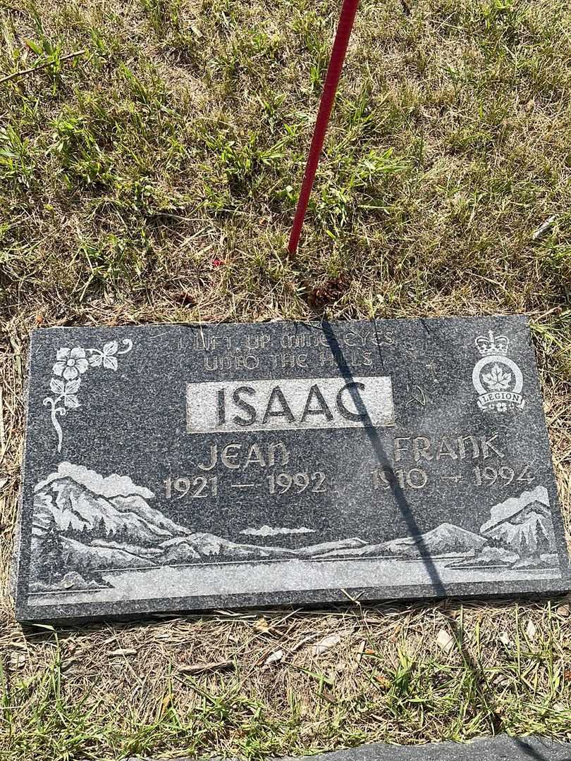 Jean Isaac's grave. Photo 1