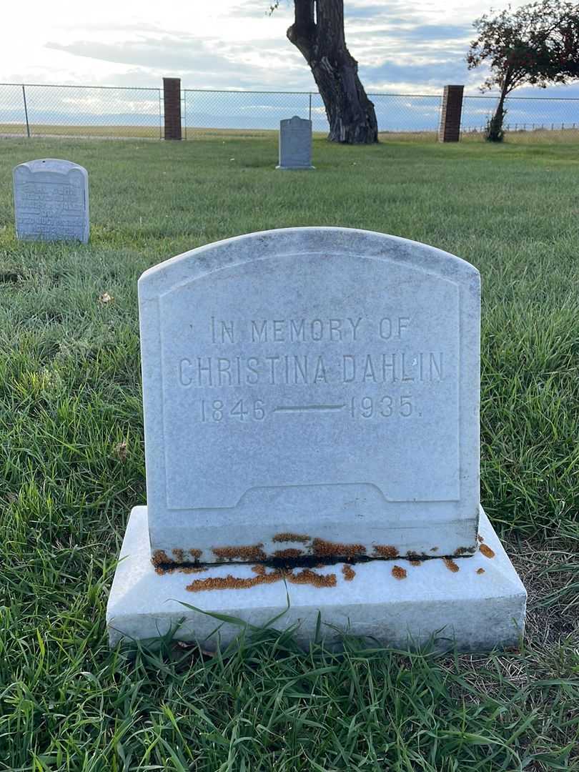 Christina Matilda Dahlin's grave. Photo 1