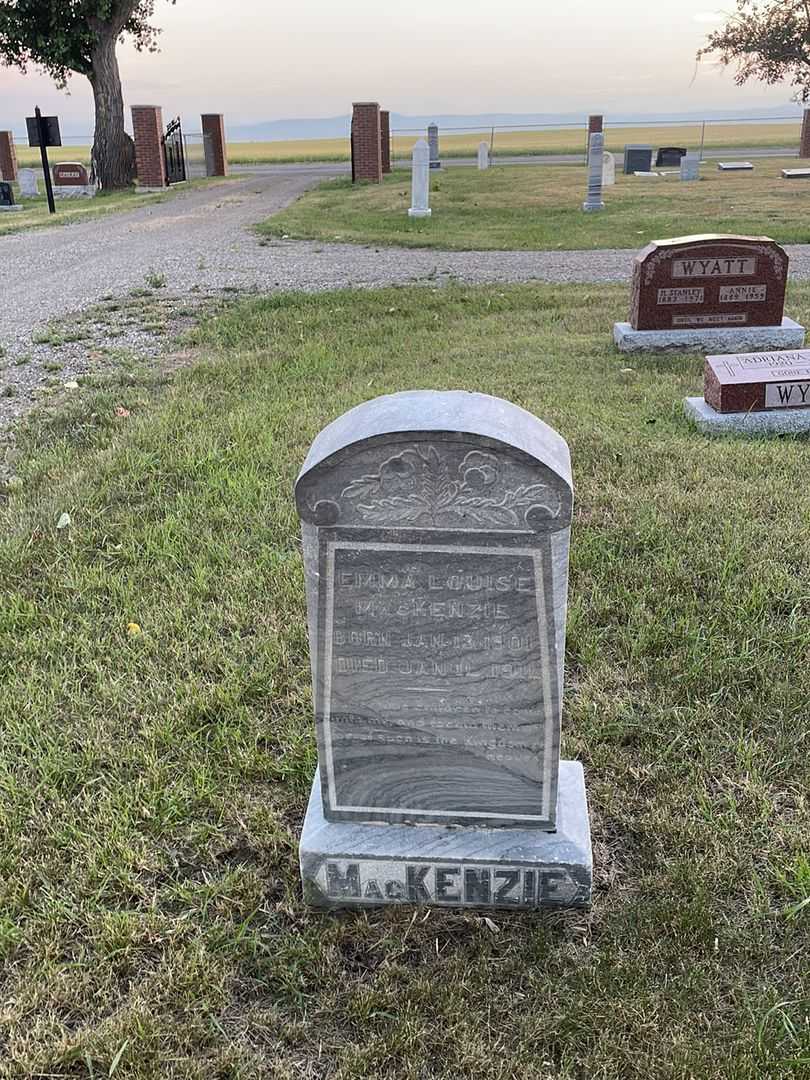 Emma Louise MacKenzie's grave. Photo 2