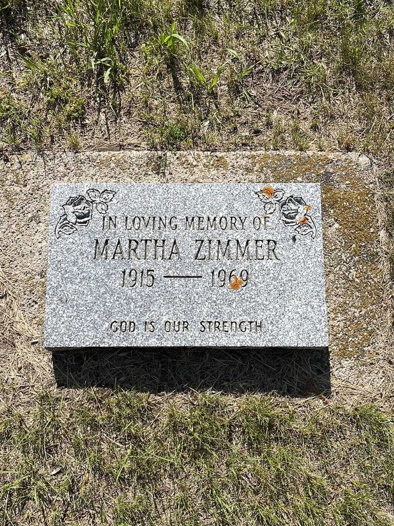 Martha Zimmer's grave. Photo 1