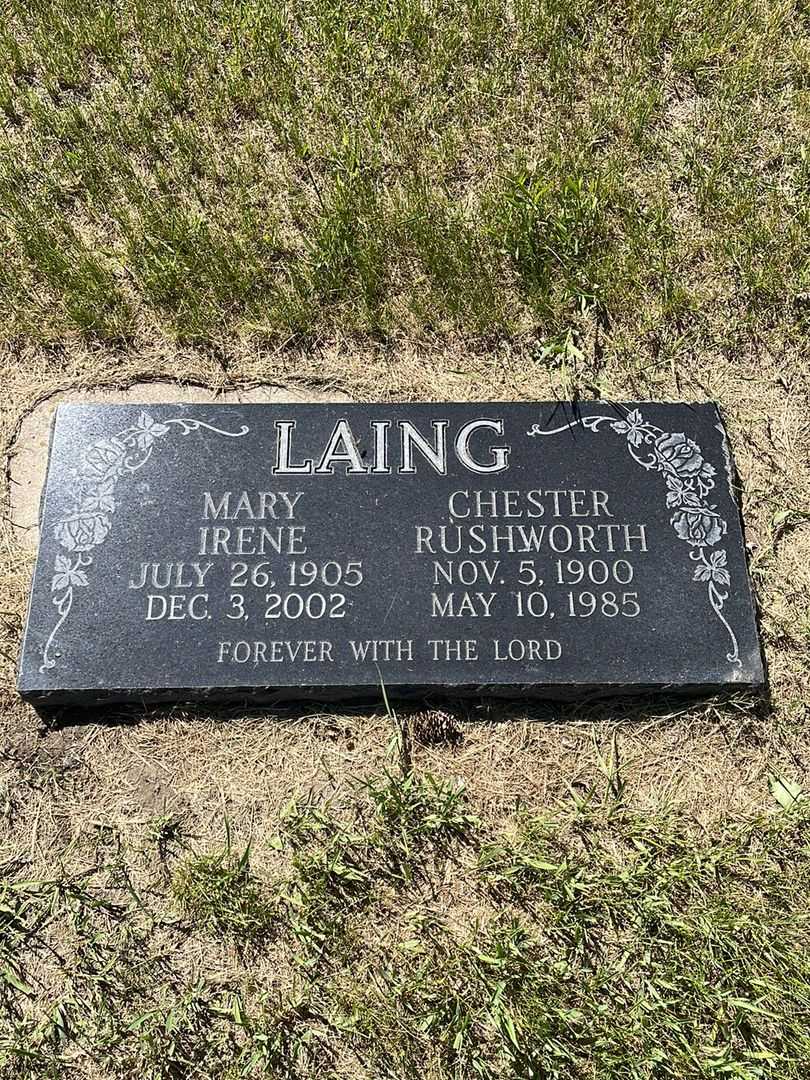 Mary Irene Laing's grave. Photo 1